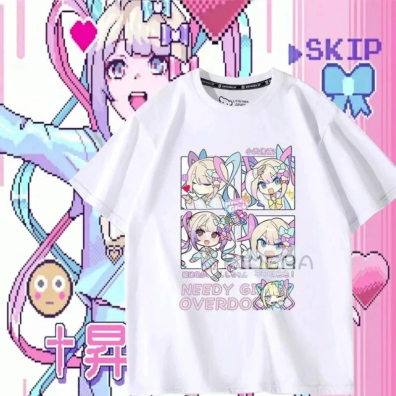 (#^.^#) 2026 New NEEDY GIRL OVERDOSE Kangel Oversize T-shirt Manga Graphic Tee Women Cute Top Men Short Sleeve Summer →_→LOOK ME view 3