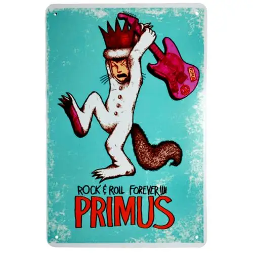 Primus Retro Metal Sign Rock & Roll Forever Retro Poster Tin Sign Decor 12x8