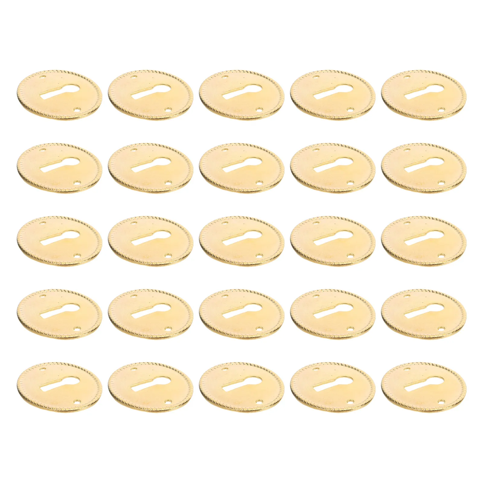 25Pcs Oval Vintage Keyhole Cover Plate Decorative Metal Cover for Furniture Drawer Door Lock Protector Decorative Keyhole Covers