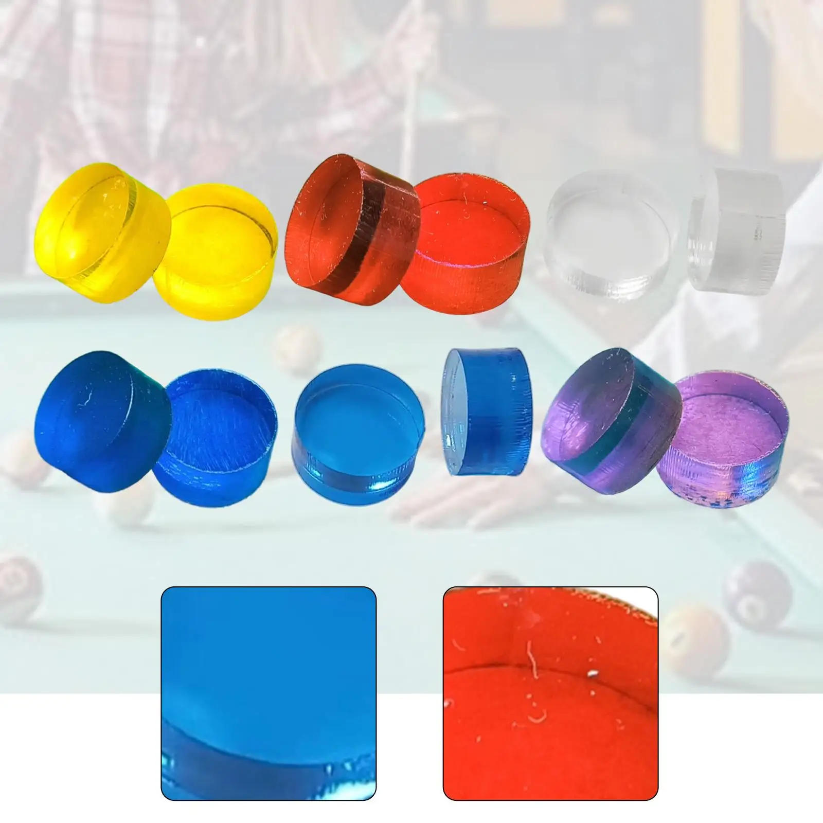 

2x наконечники для бильярдного кия диаметром 14,6 мм, портативный прозрачный наконечник для прыжков, аксессуар для игр, взрослых, игроков у бассейна, начинающих, бассейна