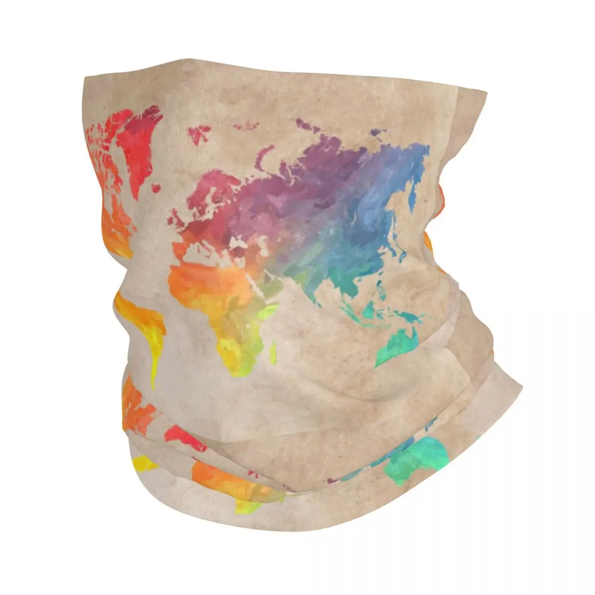 World Map Bandana Neck Gaiter Printed Balaclavas Mask Scarf Multi-use Headband Riding for Men Women Adult Winter