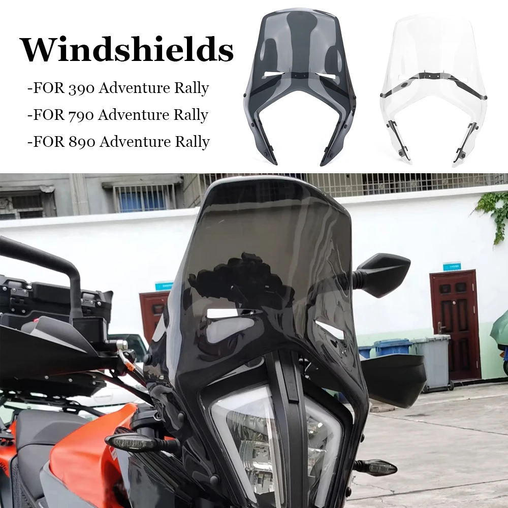 For KT-M 790 890 390 ADV Adventure Rally 2017 - 2021 Motorcycle Acrylic Rally Windshield Windscreen Wind Deflector Screen Visor