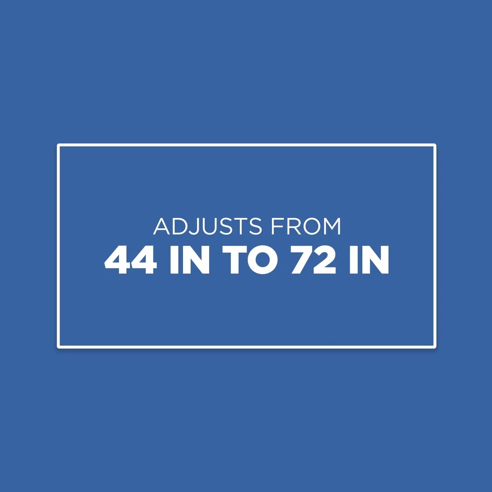 Adjustable Tension Shower Curtain Rod 44 to 72 Inch Rust Resistant Matte Black Easy Install Tool Free Non Slip End Caps