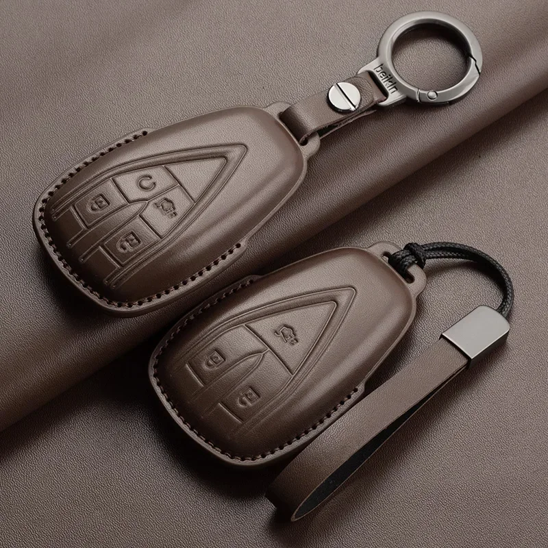 

Car Remote Key Case Cover for Changan UNIT UNIK CS35PLUS CS55 PLUS CS75 PLUS Oshan X7 X5 3/4/5 Buttons Leather Protector Bag