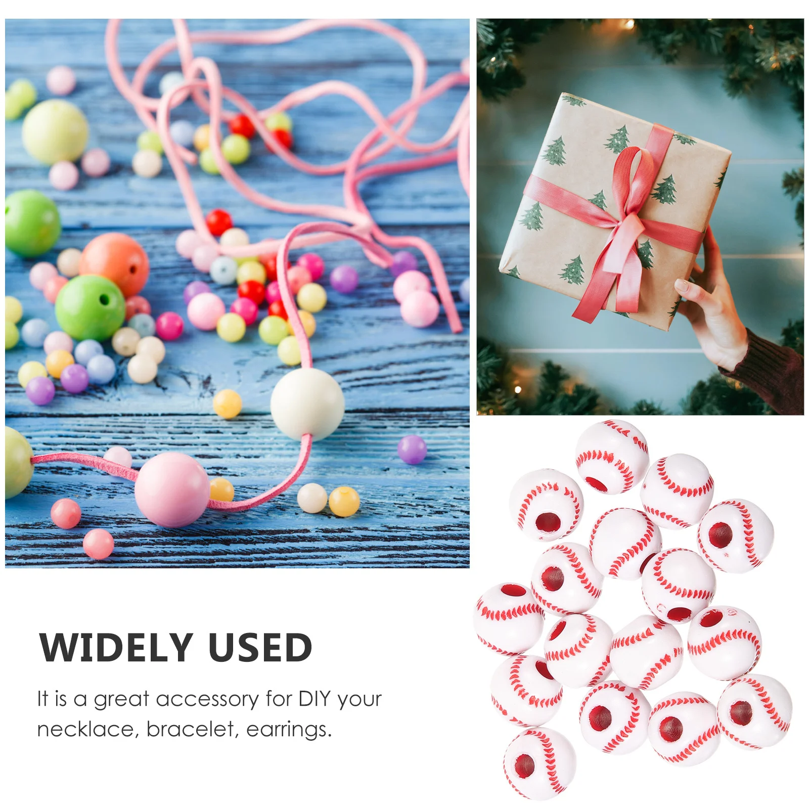 

50 Pcs Bracelet Beaded Accessories Decoration Acrylic Jewelry Beads Decorate White