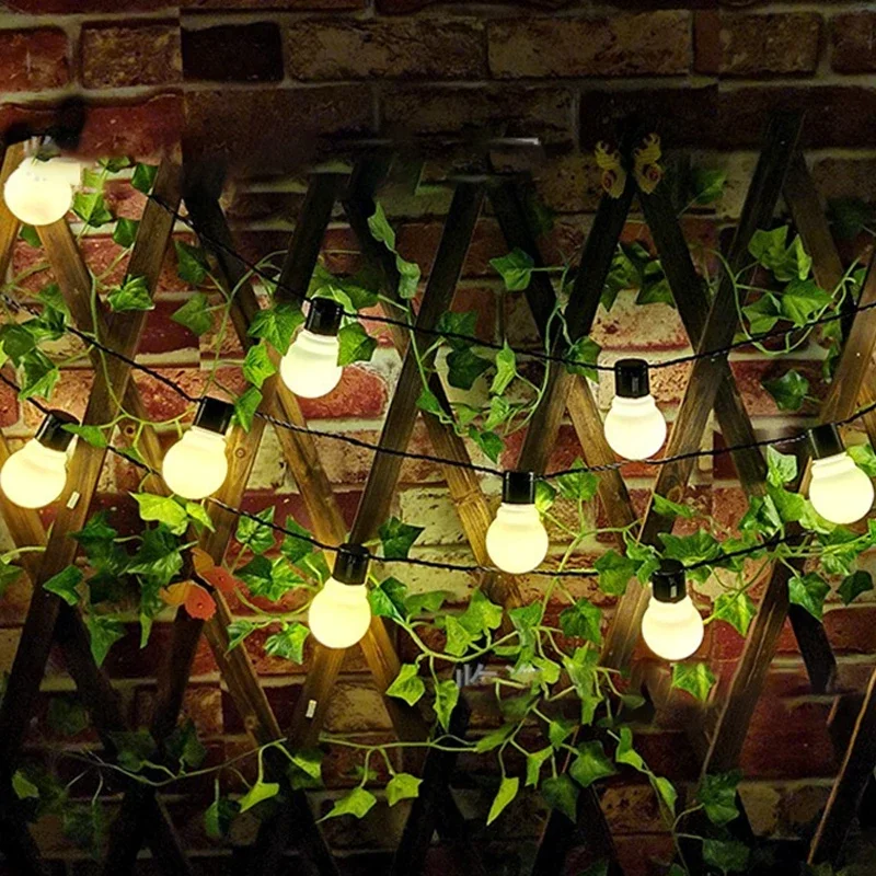 10/20/38 Led Globe Solar Fairy String Lights Christmas Garland Street Wedding Bulb Lamps Outdoor for Party Holiday Garden Patio