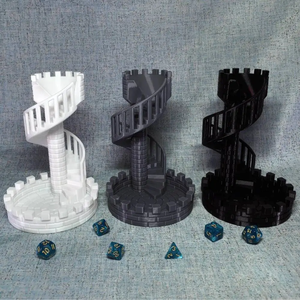 Resin Spiral Resin Dice Tower Castle Dice Tower For about 2cm Dice Hollow Dice Tower for throwing Resin & Acrylic Dices