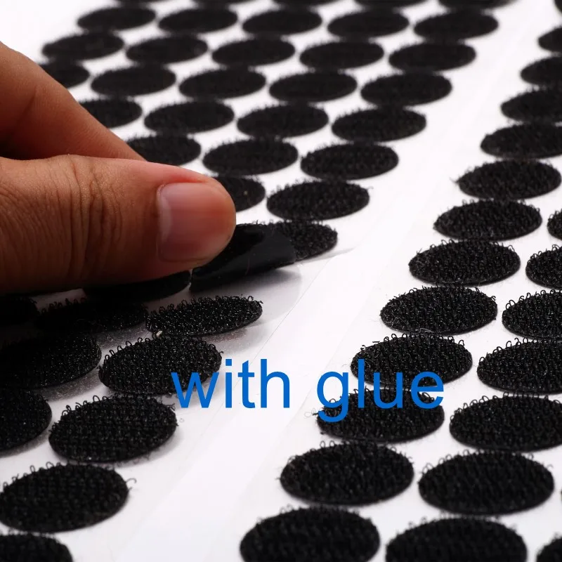 99Pairs Dots Self Adhesive Fastener Tape Strong Glue Magic Nylon Sticker DIY Round Coins Hook Loop Tape Sewing  Accessories