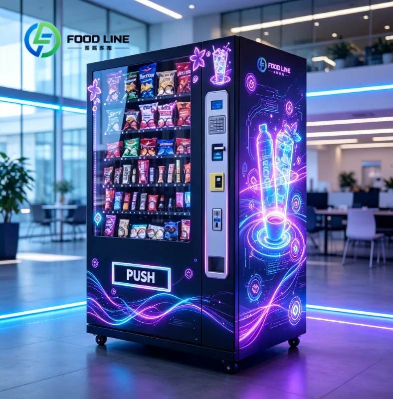 Custom Outdoor Vending Machine Refrigerated Cabinet SDK Cloud Control Multi Payment Module With CE FCC Official Certification