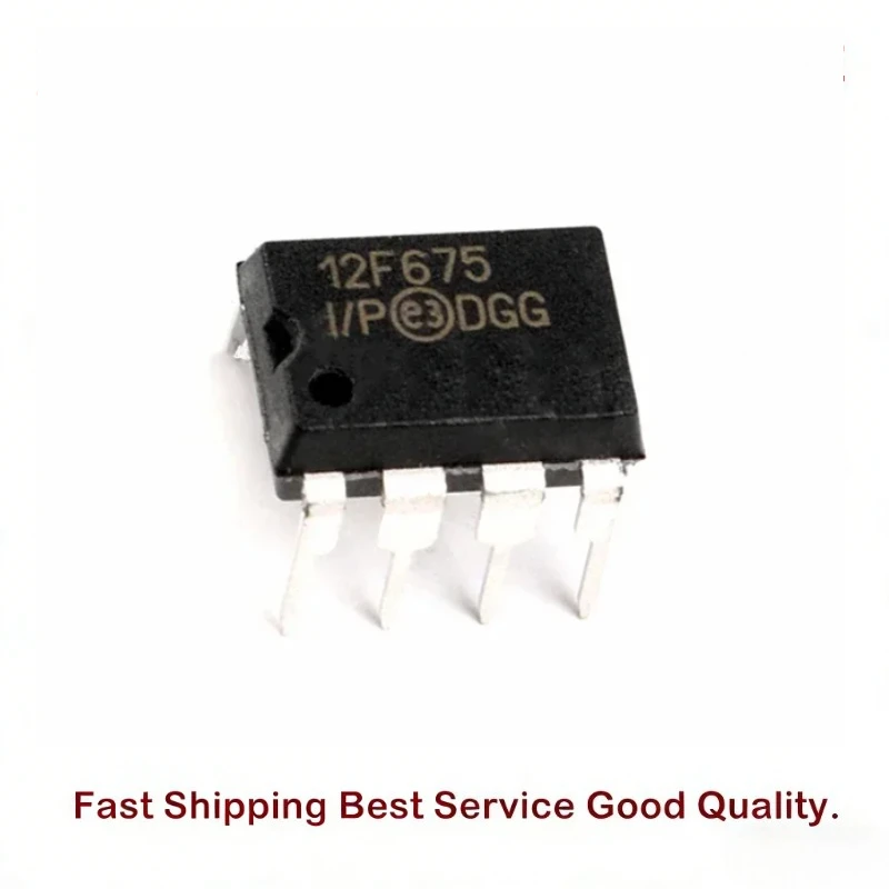 10pcs/Lot Brand new original PIC12F675 PIC12F675-I/P 12F675 DIP-8 In-Line Microchip Controller IC