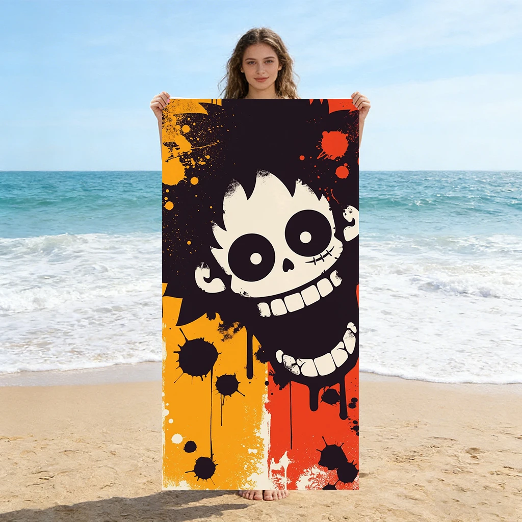 1pc Artistic Avatar Creation Beach Towel Large Anime Towel Super Absorbent Suitable for Beach Pool Summer Gift for Friends