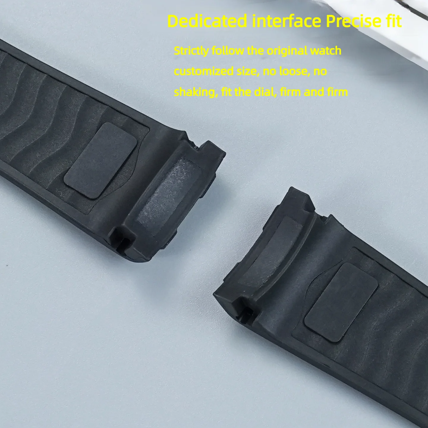 Cinturino per orologio con estremità curva per Omega Seamaster 300 Ocean 43,5 mm quadrante 21 mm Fluororubber FKM cinturino da uomo cinturino in gomma per immersione