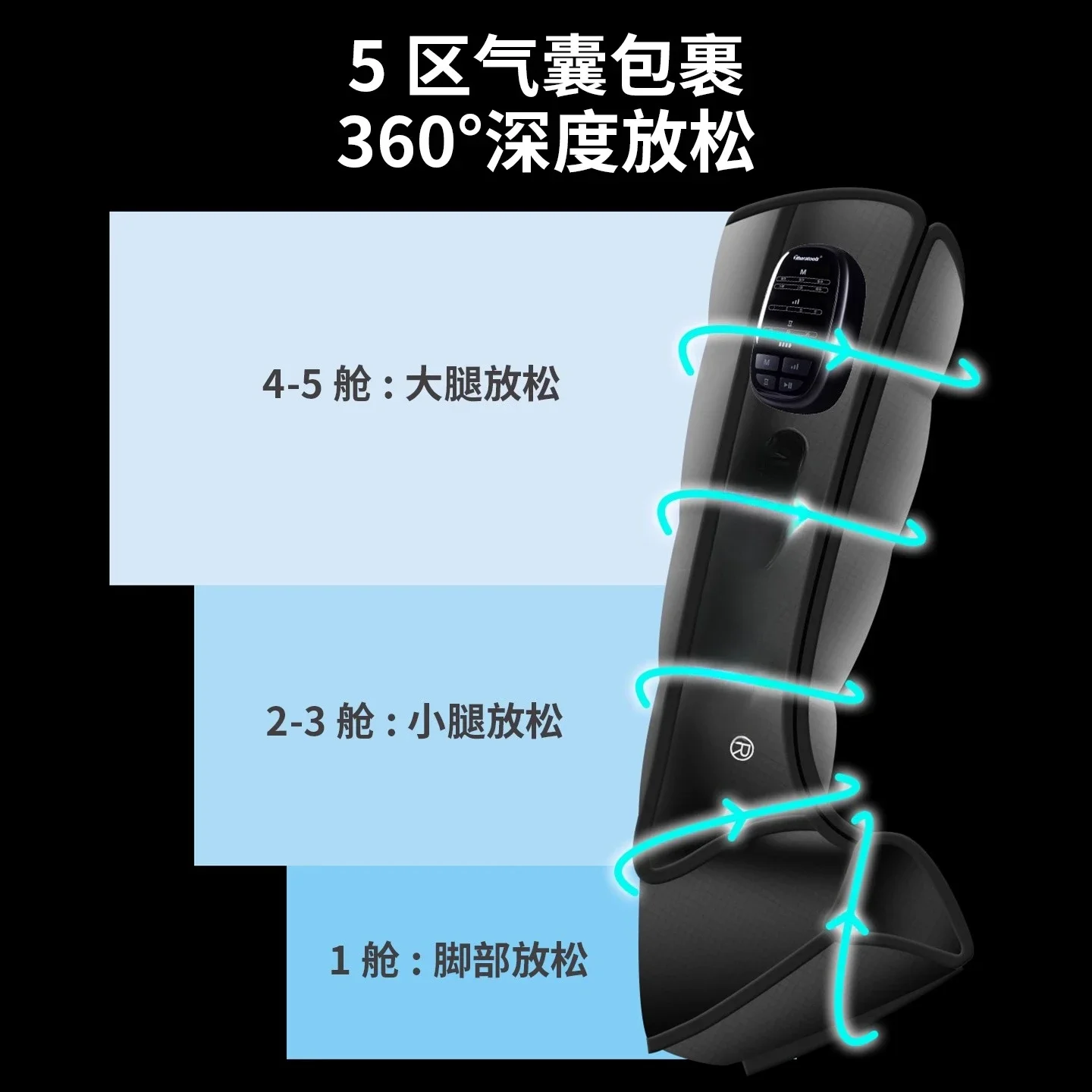 Customizable Air Pressure Recovery Boots Air Wave Pressure Compression Leg Muscle Massager