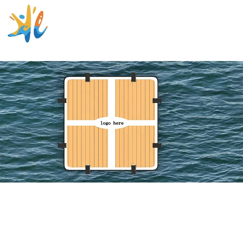 Huale Inflatable Platform Yacht Swim Platform Boat Floating Dock Drop Stitch Water Leisure Dock