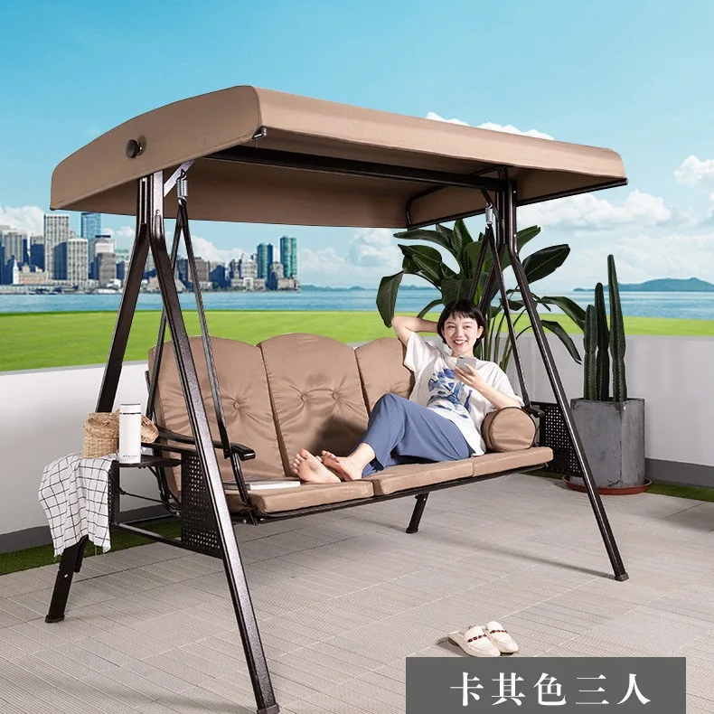 Outdoor Hanging Chair Combination Swing Bed Hammock Balcony Chair Hammock Indoor Outdoor Aluminum Alloy Rocking
