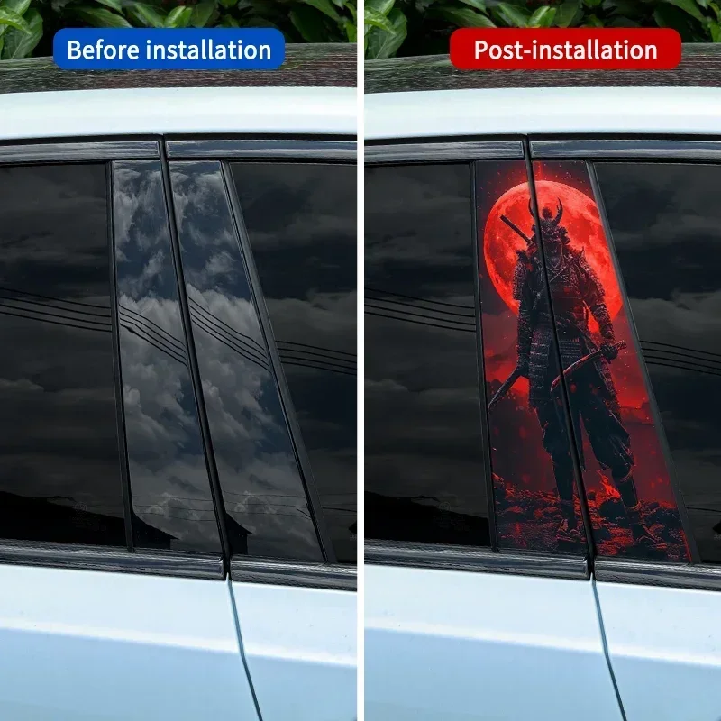 1PC JDM Samurai Car Stickers Auto B Pillar C Pillar Waterproof Decoration Cover Scratch DIY Doors Pillar Sunscreen Vinyl Decals