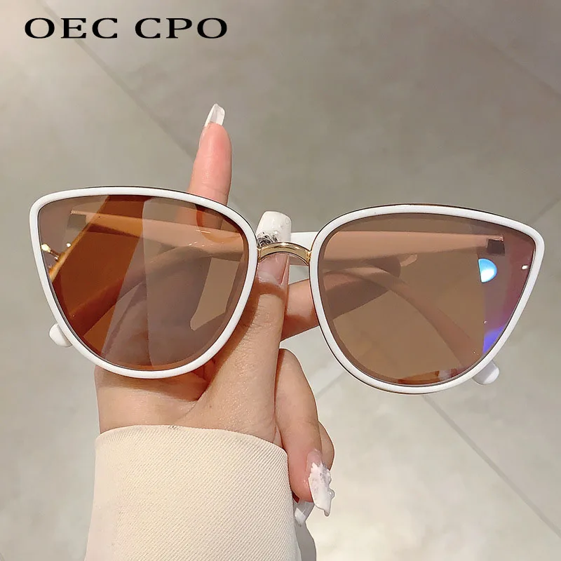 Vintage Cat Eye Sunglasses for Women - UV400 Mirror Lens
