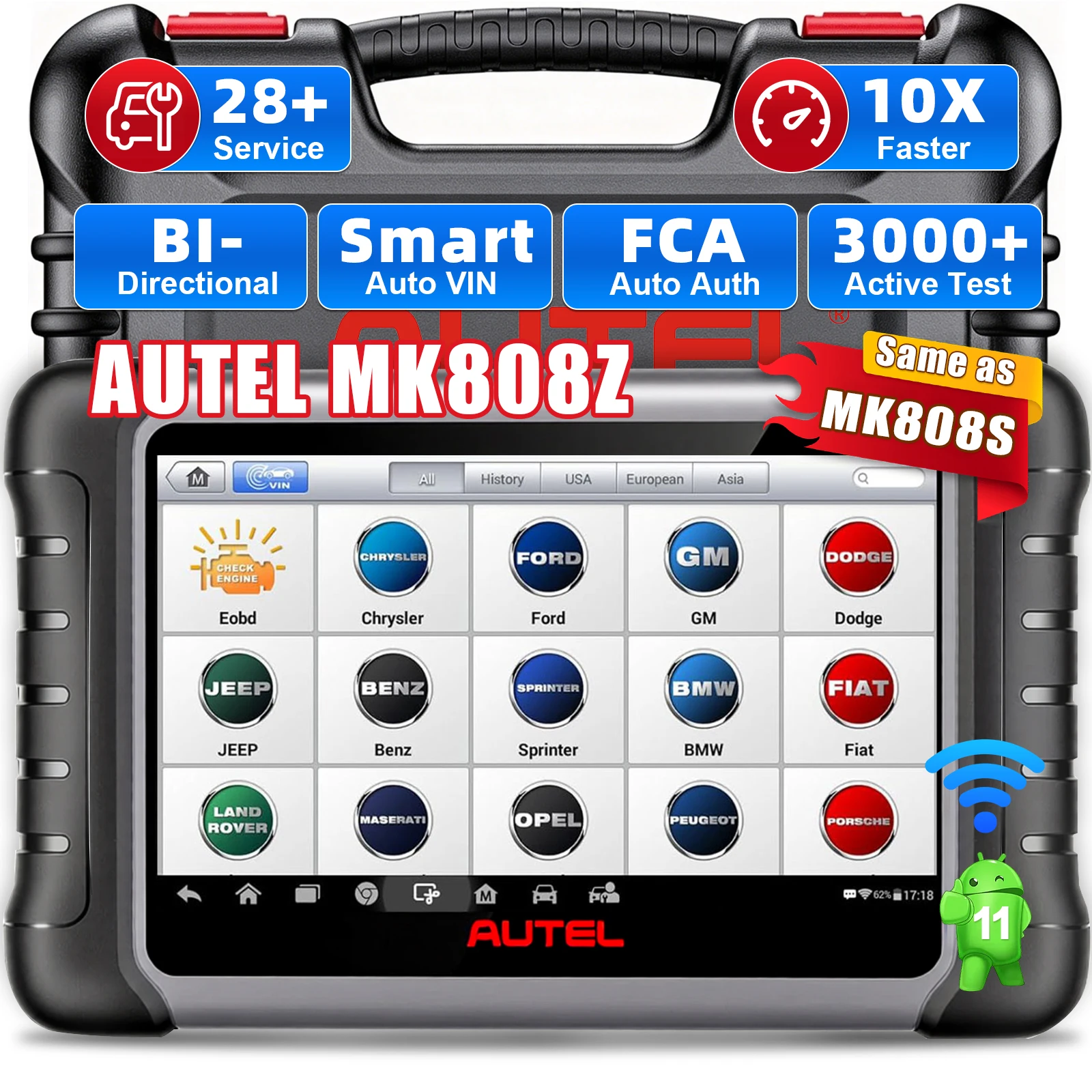 Autel Maxicom Mk808 - Autel Scanner MaxiCOM MK808Z OBD2 Scanner