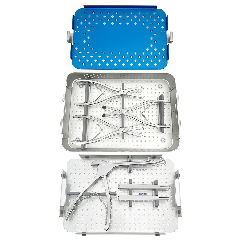 QSWTITAN Rib Plate Instrument Set Gun Type Clamp Stainless Steel Bender Forceps Orthopedic Surgical Instrument pet