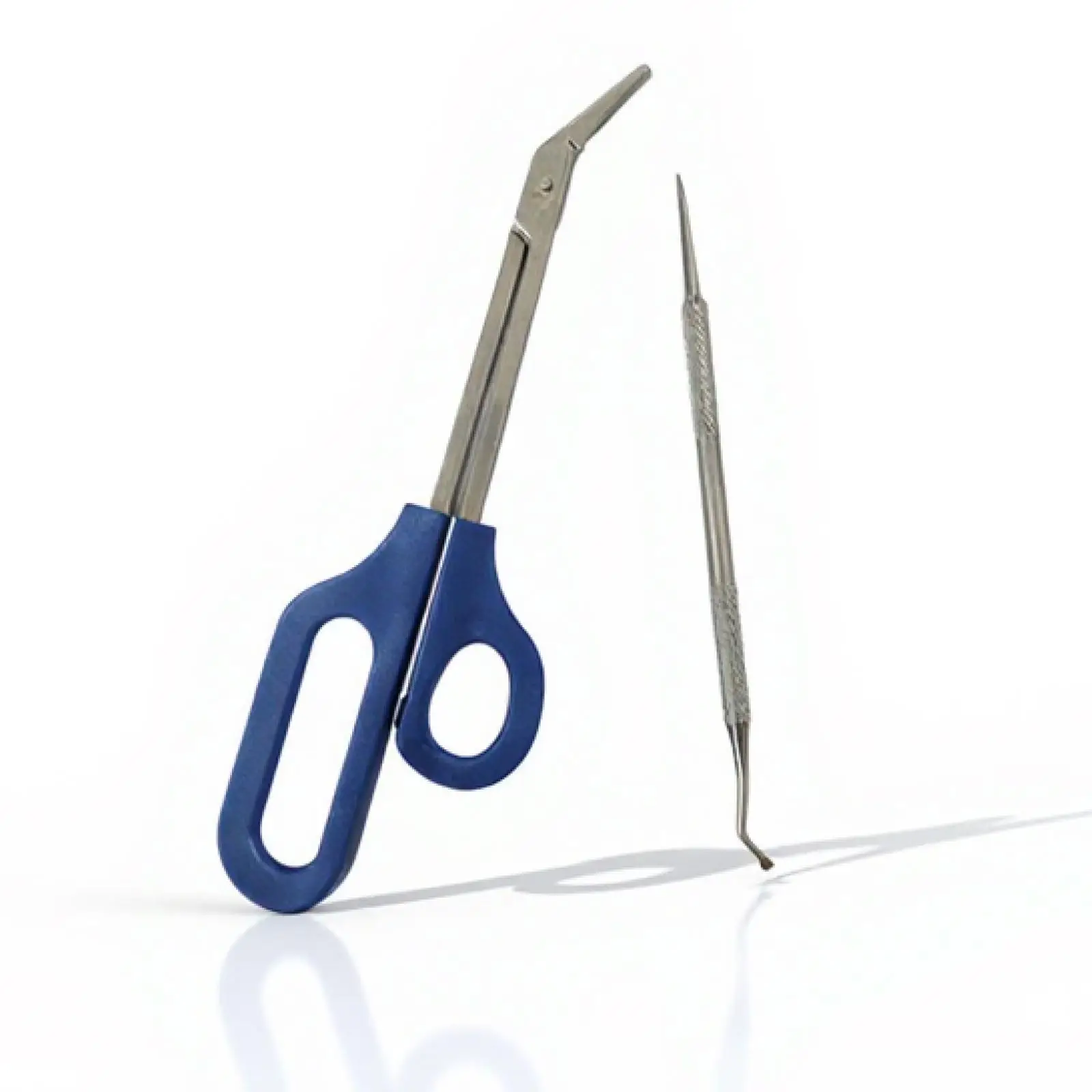 Long Handle Toe Nail Cutter Ergonomic Grip Stainless Steel Scissors Set for Elderly Foot Nail Trimming Home Salon