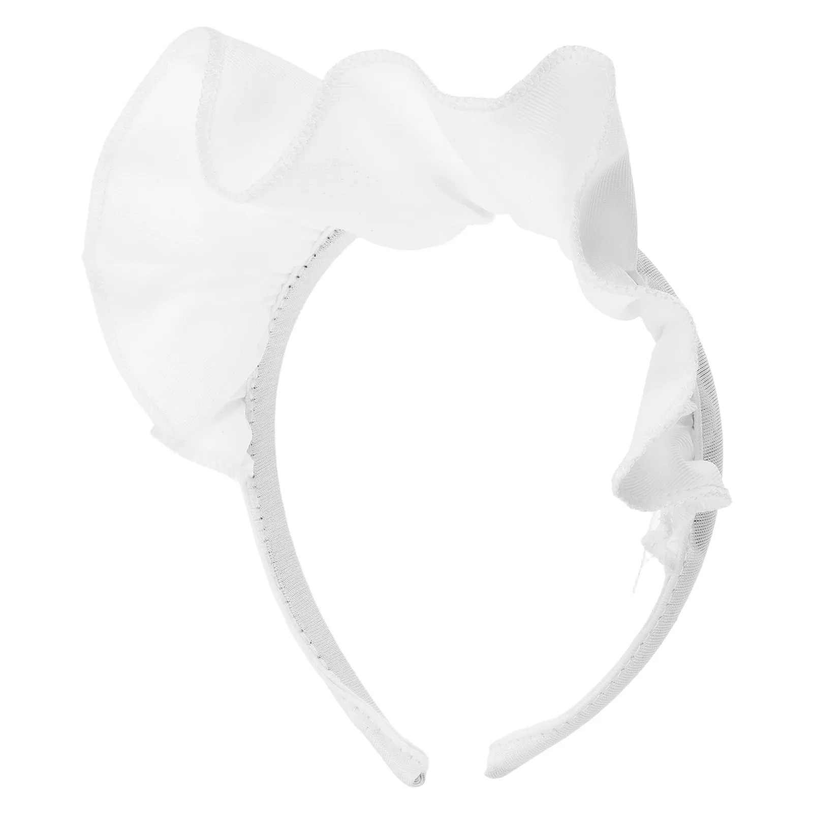 

White Japanese Maid Headband Soft Lolita Hair Ribbon Cosplay Party Performance Headwear Accessory Hair