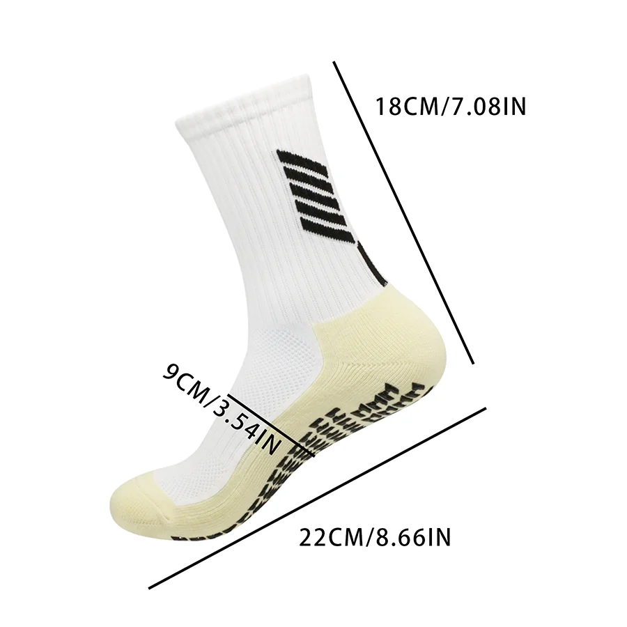 1 Pair New Men Women Non-slip Silicone Sweat Absorbent Breathable Sports Football Yoga Socks Outdoor Fitness Sports Socks