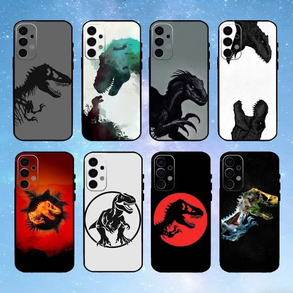 J-Jurassic Dinosaur World Phone Case For Samsung S25,S24,S23,S22,S21,S20,Plus,Fe,Lite,Others Black Cover