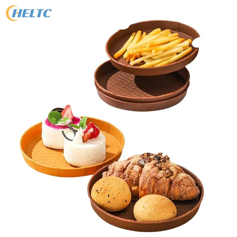 1Pcs Bamboo Woven Circular Disc Dinner Plate Fruit And Snack Trays Breakfast Plate For Daily Gatherings And Outdoor Use