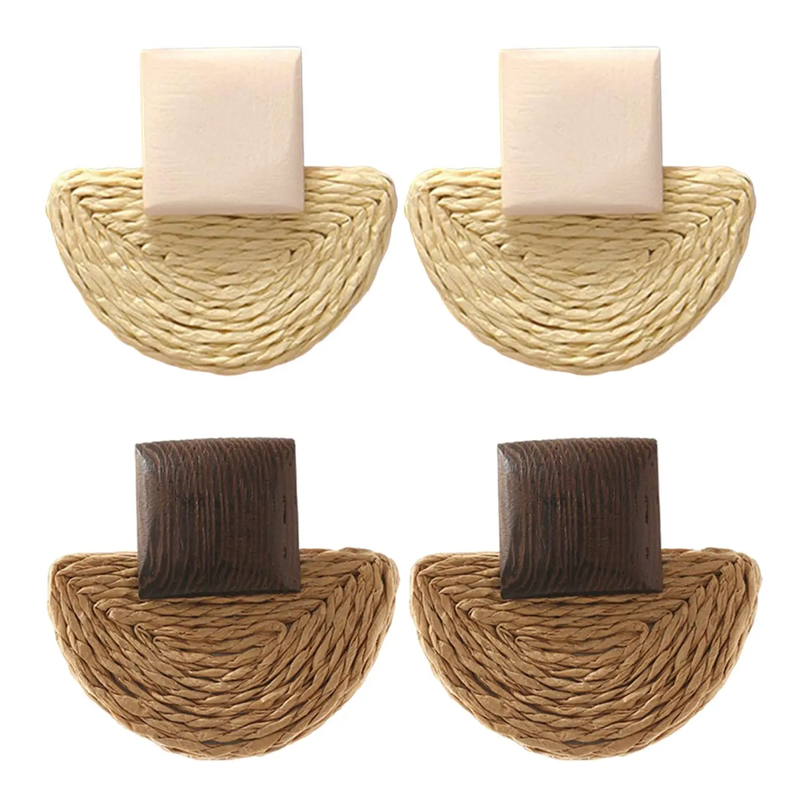 Rattan Dangle Earrings, Jewelry Handmade Gifts Dangle Earrings, Hoop Earrings, for Christmas Holidays Girlfriend Daughter