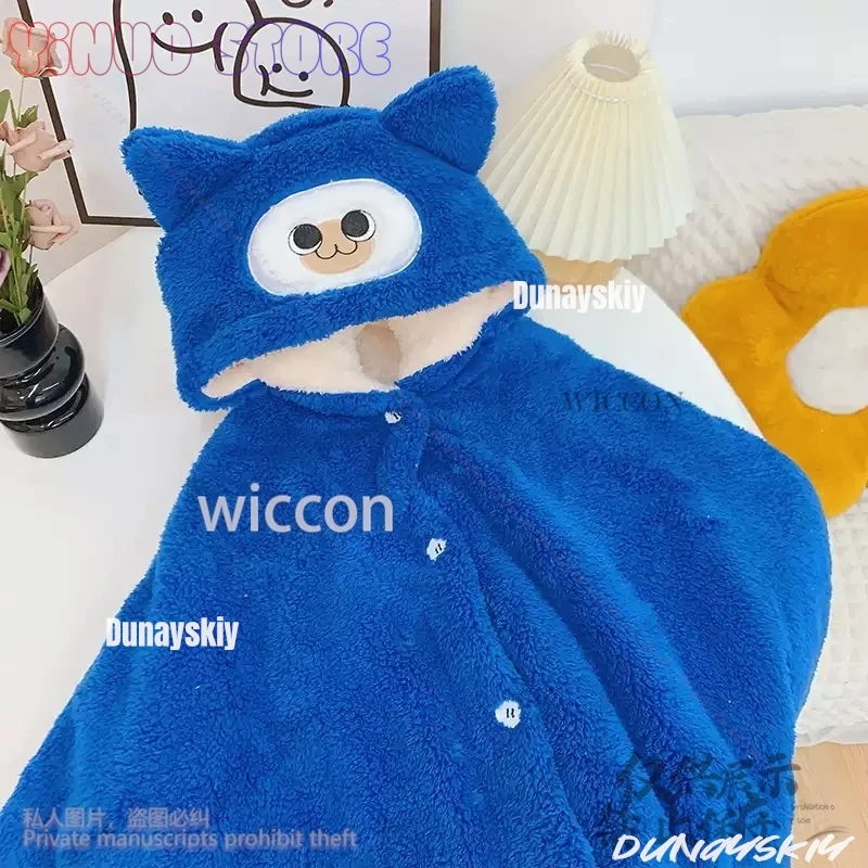 Kawaii Anime Elu Cat Cosplay Kostum Baju Tidur Anak Laki-laki Anak Perempuan Karena Onesies Piyama Jumpsuit Berbulu Hadiah Natal Anak-anak Anime Disesuaikan