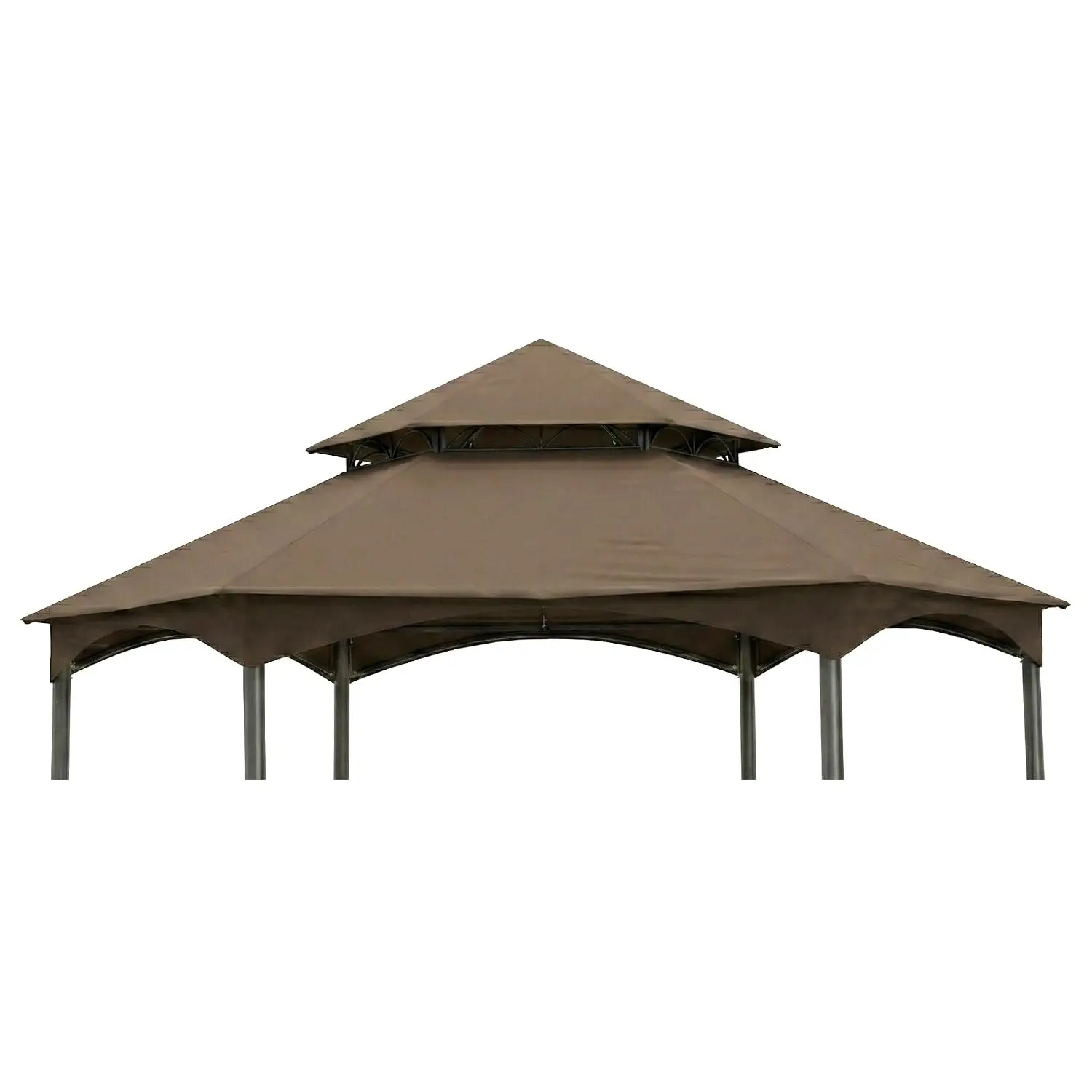 Reinforced Hexagon Gazebo Canopy Replacement Riplock 350 UV Water Resistant Outdoor Patio 10ft, Customized