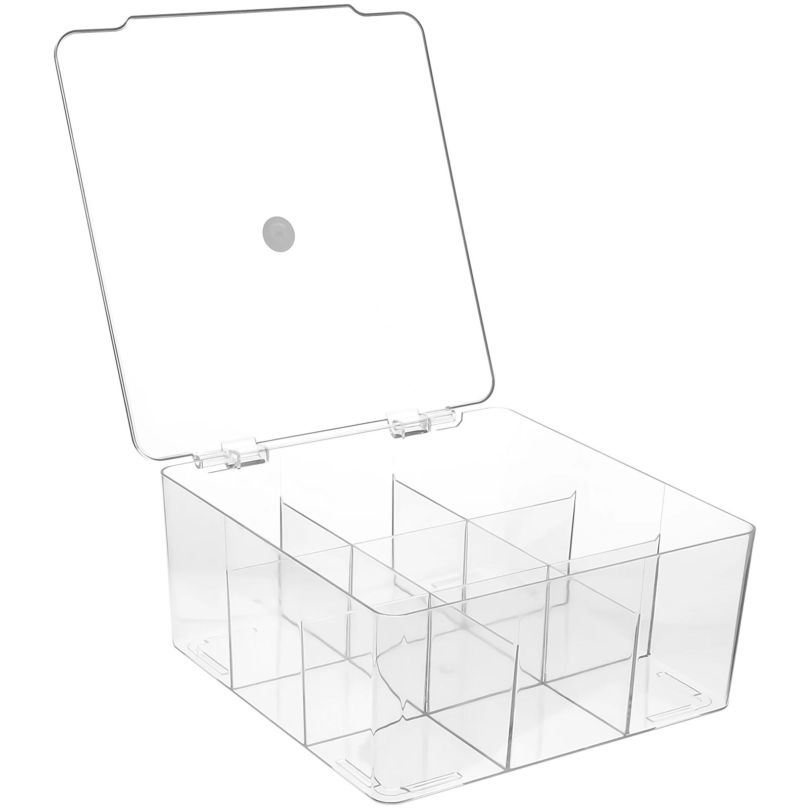 

Stand Storage Box Small Organizer Transparent Compartment Bins Lid Clear Plastic Multi Grid Tool Display Boxes
