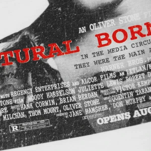 Kaos Natural Born Killers Poster Film Klasik 90-an Sopir Taksi Pakaian Pria Putih Oranye Jarum Jam Kemeja Lengan Pendek 8 pengemudi taksi penjualan terbaik - №