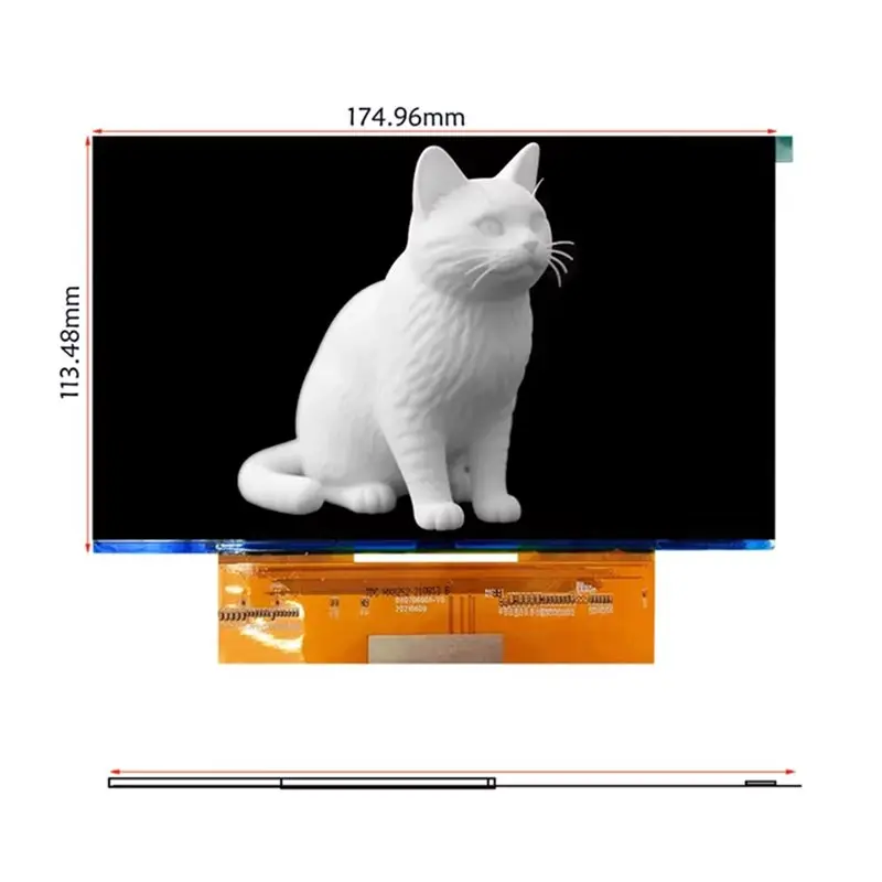 AA19 MS7.6 Inch For Anycubic Photon M3 Printer Compatible MONO LCD Screen 4K 4098X2560 Resolution MIPI Interface Monochrome Disp image 6