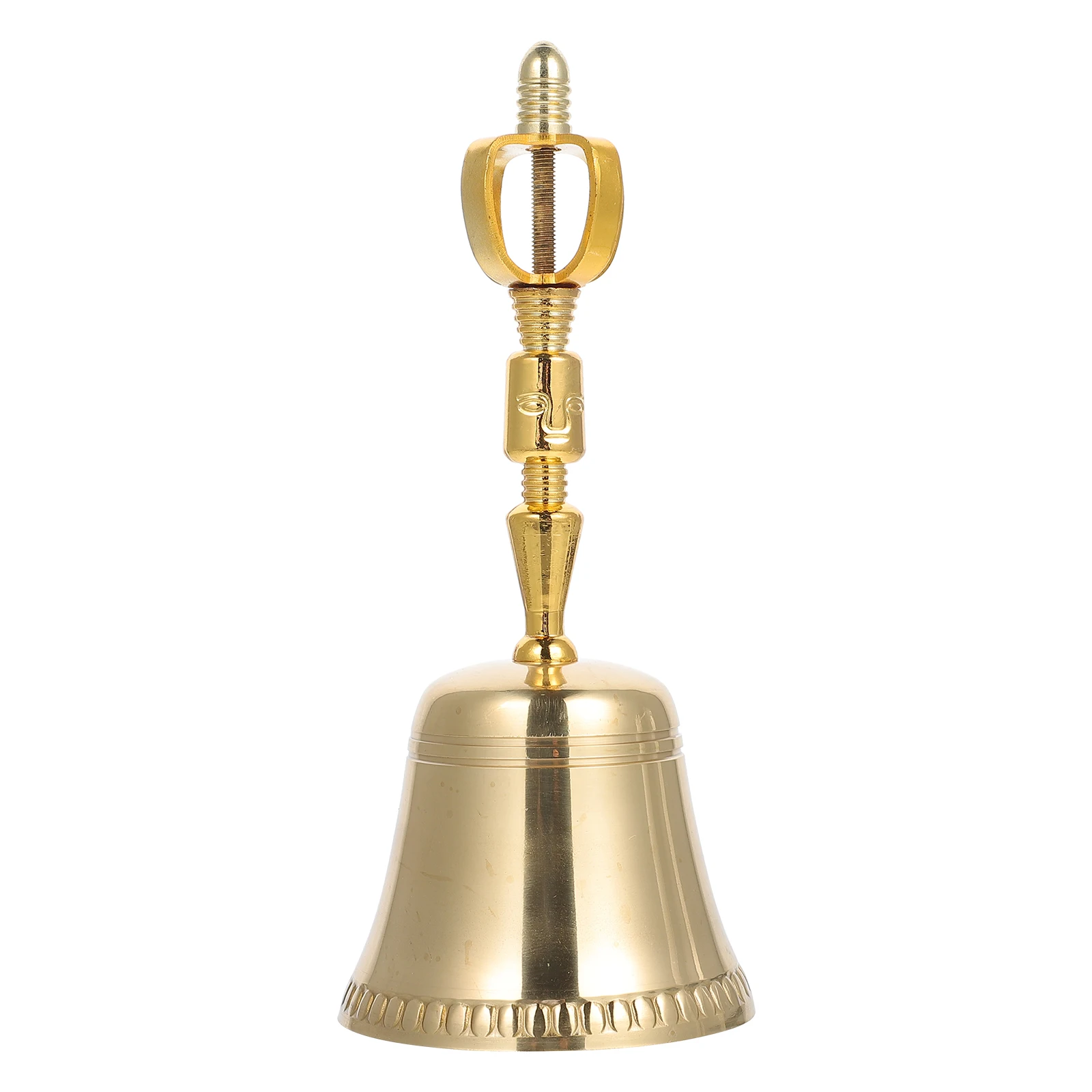 

Hand-ring Buddha Traditional Bell Wired Ancestral Hall Decoration Brass Little for Ritual Handbell