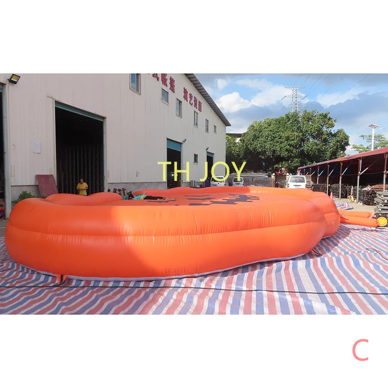 Par expédier à porte, oreiller gonflable de saut d'Halloween pour festival, tapis d'air de citrouille géant en plein air, jeux de sport de saut pour enfants et adultes