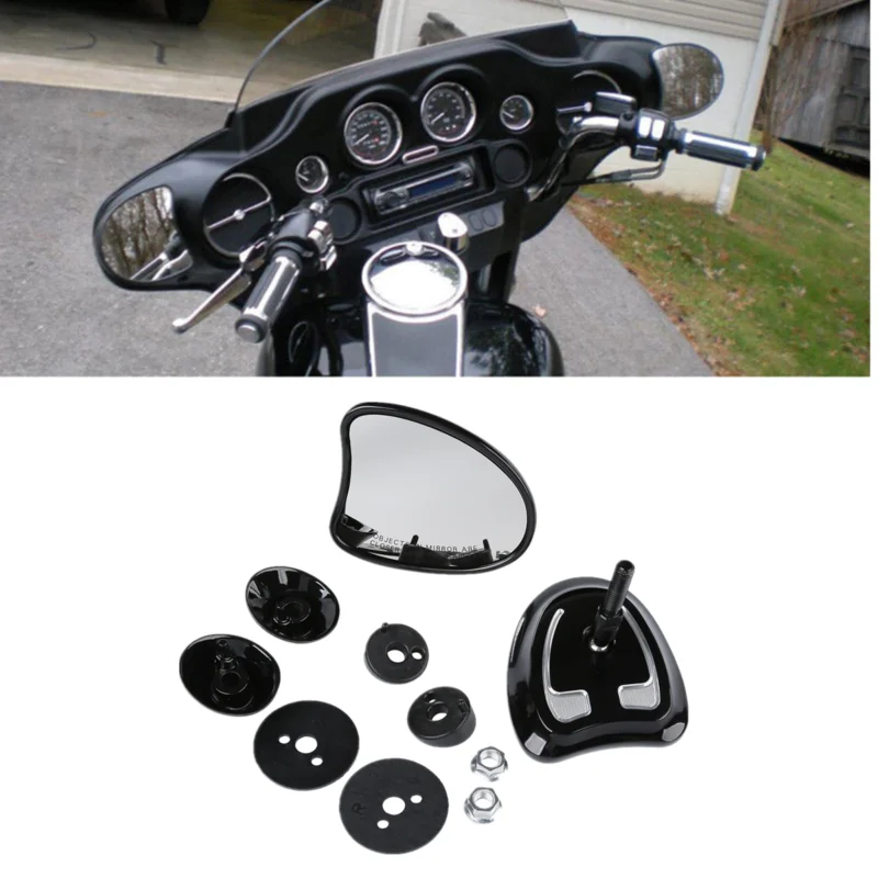 

Motorcycle 10mm Tapered Fairing Mount Mirrors For Harley Touring Electra Street Tri Glide Ultra Limited FLHT FLHX 2014-2022