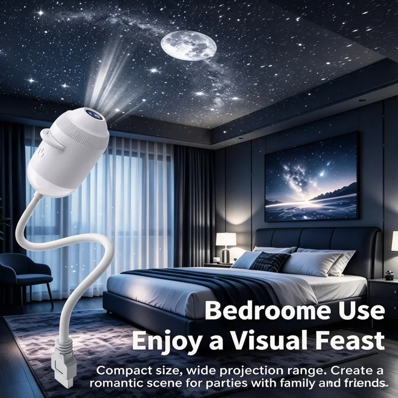 2in1 Star Galaxy Projector USB Starry Sky Night Light Car Ceiling Projection Lamp Manual Focus HD Slides Portable Bedroom Decor