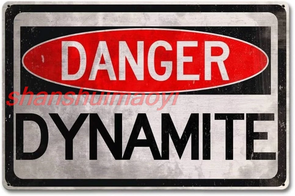 Danger Dynamite Metal Tin Sign Wall Art Decor for Living Room Vintage Art Coffee Bar Signs Home Decor Gifts Decoration  sha sign