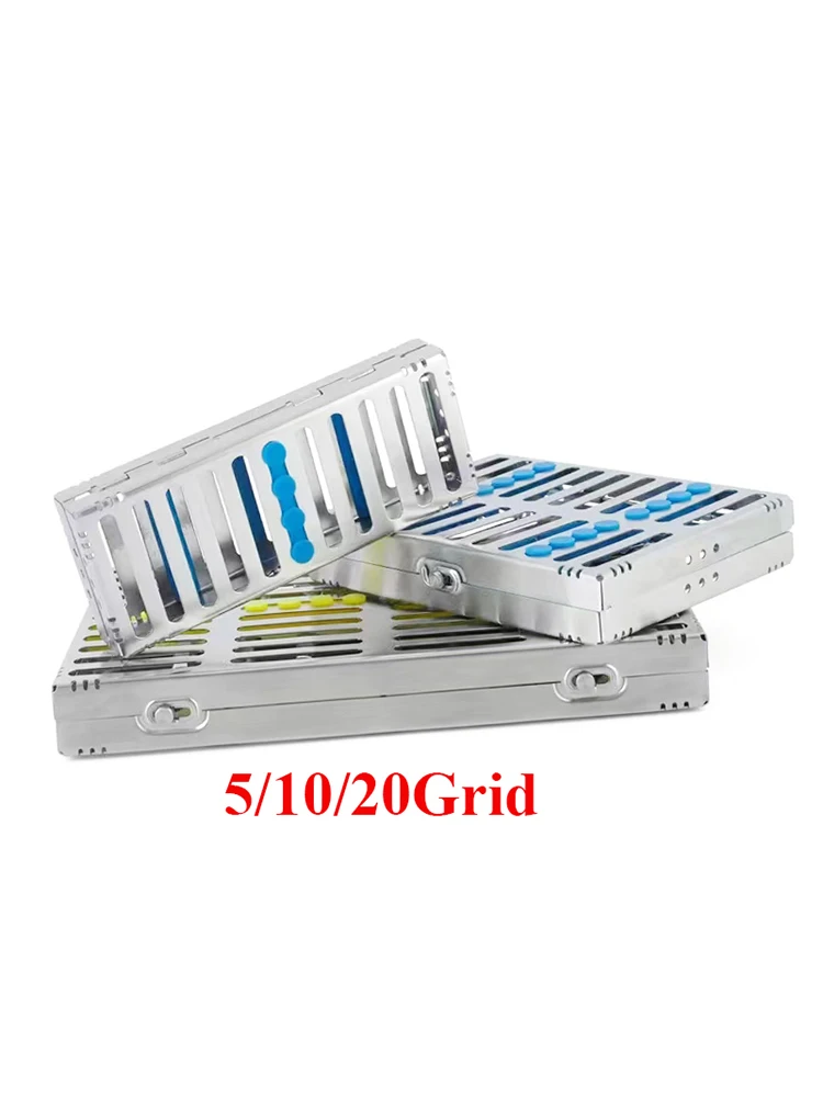 Dental Manufacturers Autoclave Tray Box Holder Stainless Steel Sterilizing Cassette 5 10 20 Instruments