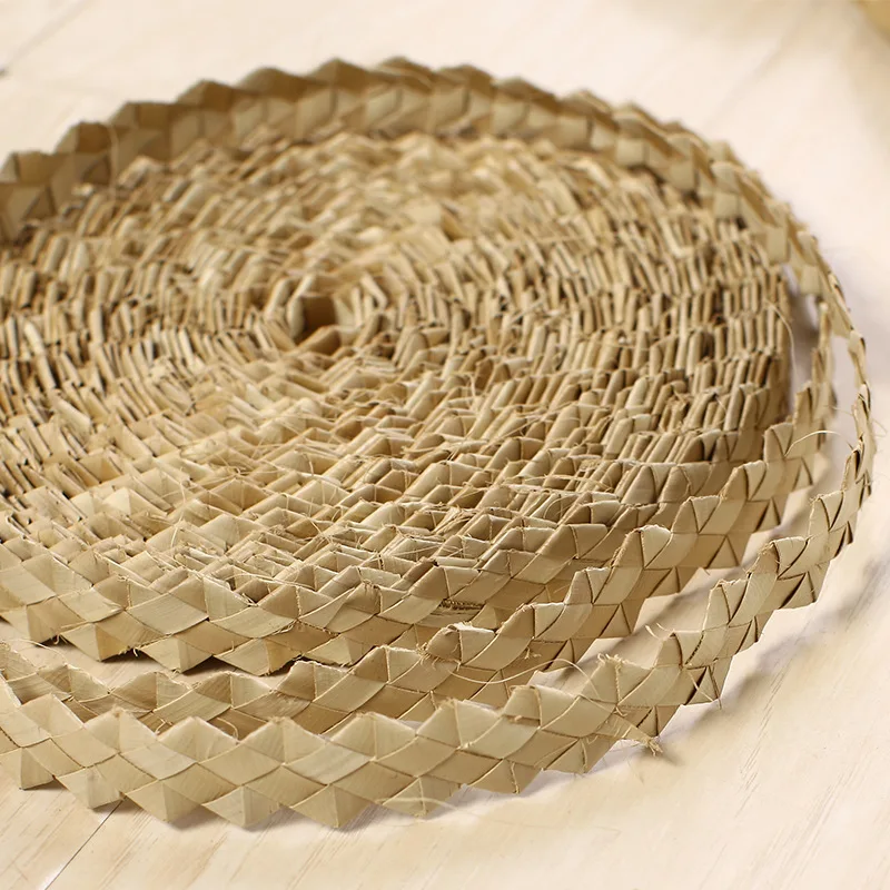 45m 50m Natural Palm Leaf Braided Straw Rope DIY Handmade Craft Materials for Hand Weaving Straw Hat DIY Handcraft Supplies