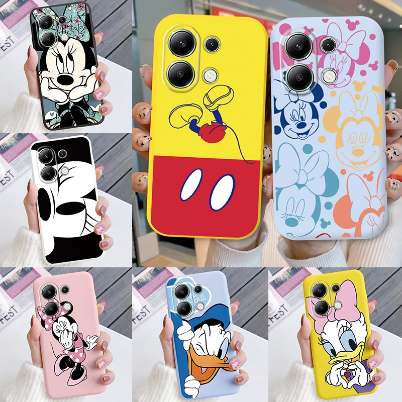 For Redmi Note 13 4G Phone Case Note 13 5G Soft Silicone Shockproof Mickey Daisy Donald Duck?Cover For Xiaomi Redmi Note13 Shell