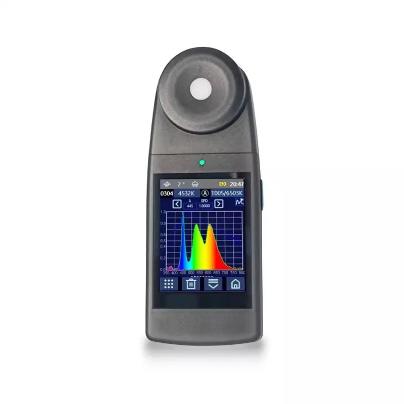 Spectral color illuminometer, color rendering index LED lamp radiation spectrum measurement photometer