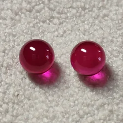 Hot Selling 3.0~12mm 5A Quality Loose #5 Rubi Red Stones Round Ball Corundum Stone Synthetic Gems Without Hole For Jewelry