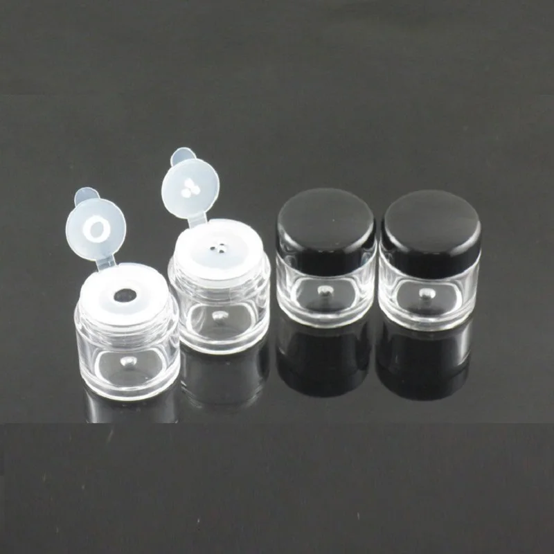 5ML/1g plastic jar pot tin bottle loose powder case eye shadow container art nail lip gel balm cream make up cosmetic packing
