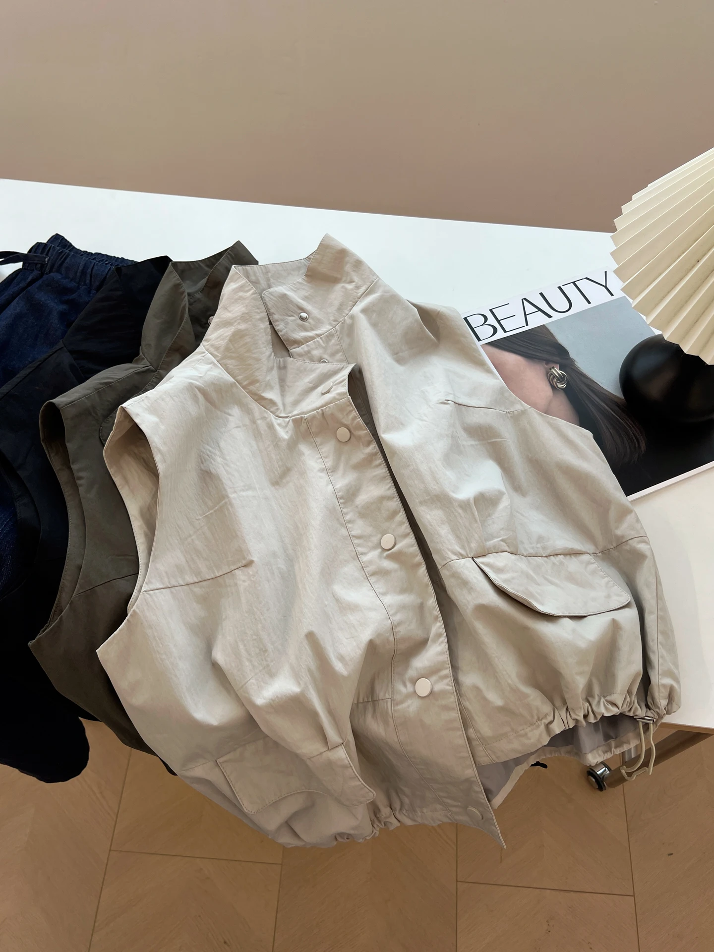 

Vests Waistcoats Thick Womens Uniform Autumn Patchwork Baggy School Academia Breathable Anti-Wrinkle Layered Preppy Versatile OL