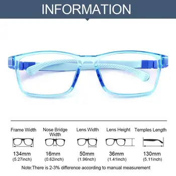 Barn Pojkar Flickor Ögonskydd Dator Bekväma Glasögon Barnglasögon Ultralätta Bågar Silikon 10 best sales Kids glasses frame - №6