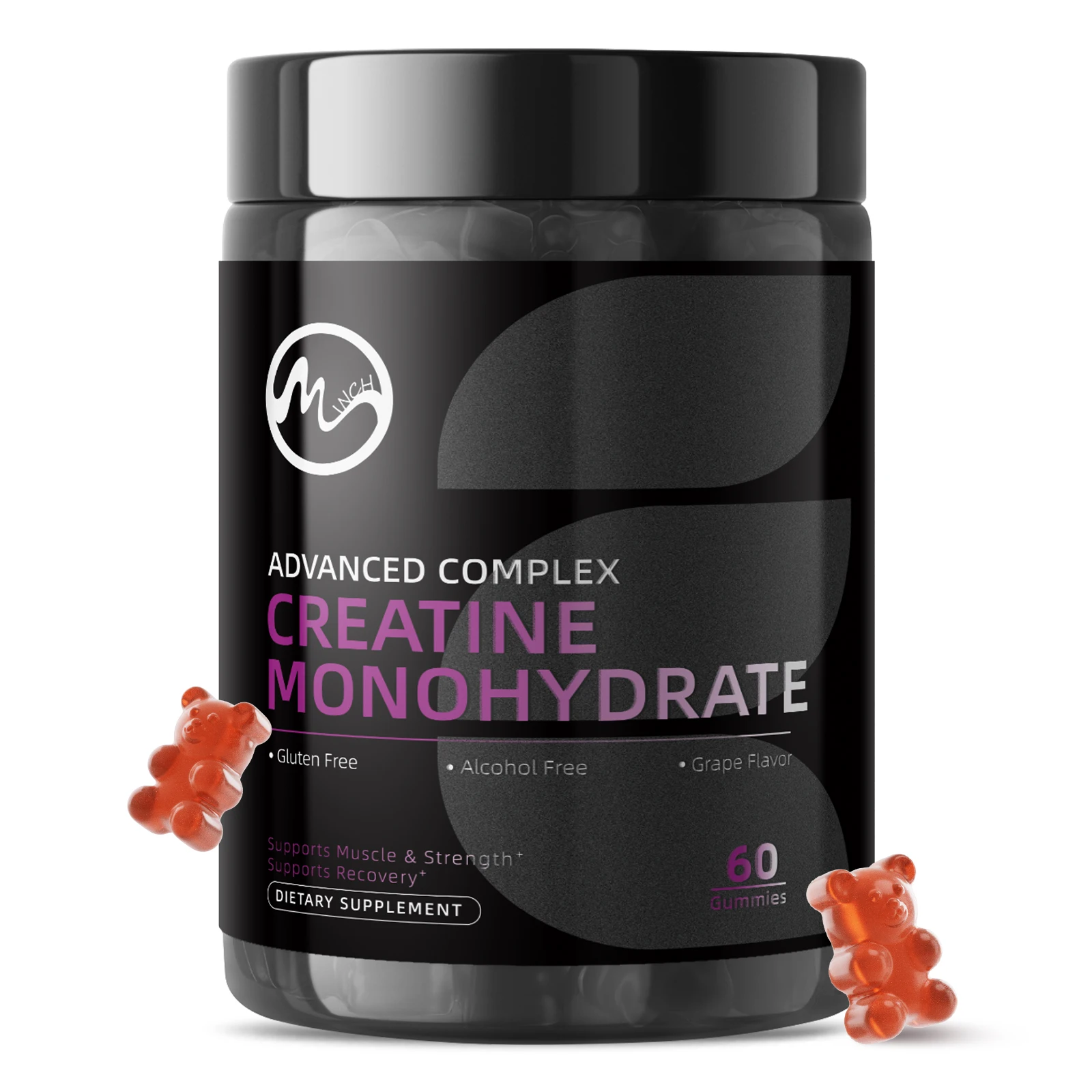 

Grape Creatine Monohydrate Capsules - Improves Energy And Endurance, Increases Muscle Mass And Athletic Performance
