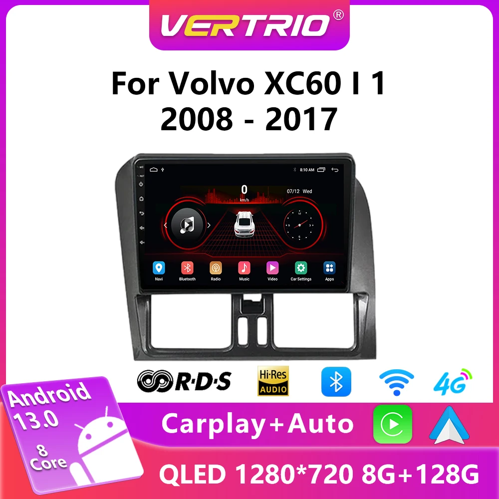 

Android 13 Car Radio For Volvo XC60 I 1 2008-2017 Multimedia Video Player GPS Navigation 2 din 4G QLED Wireless Carplay DVD DSP