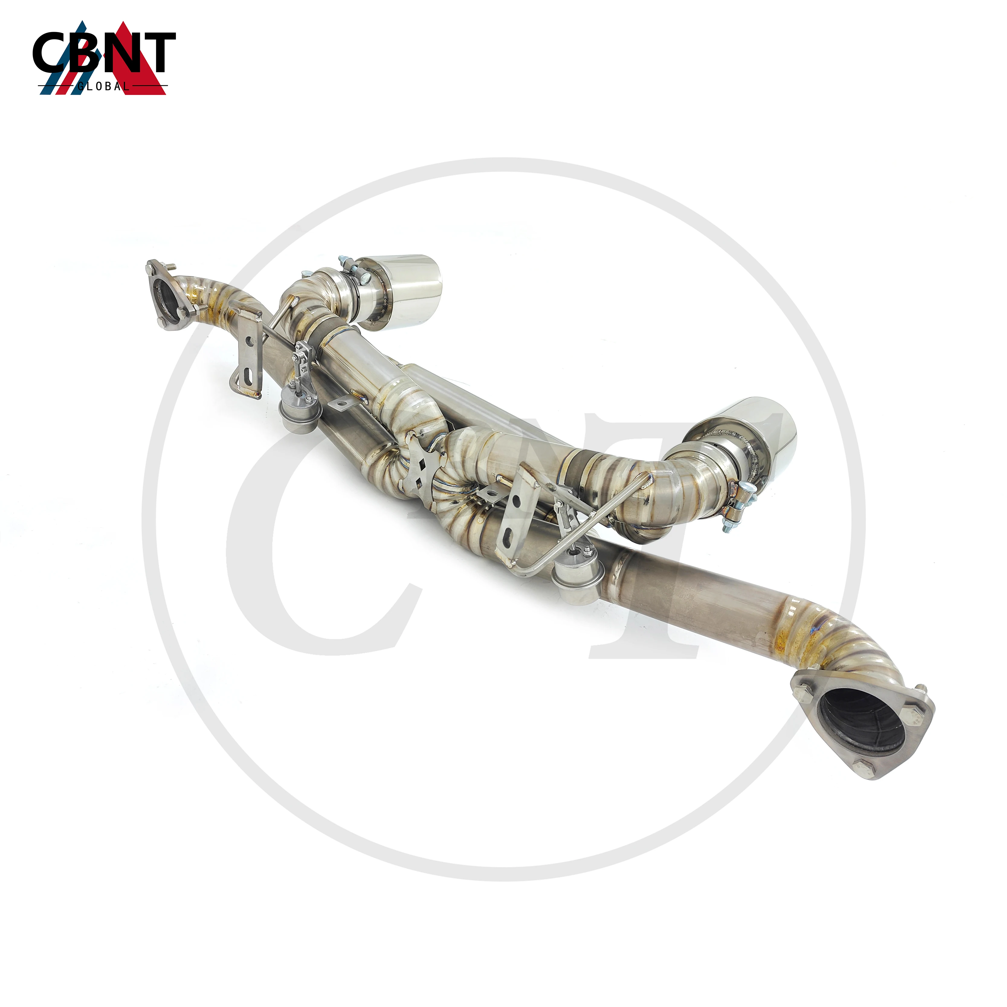 CBNT Valved Exhaust Axle-back Pipe for Porsche 718 GT4 RS 4.0T 2022-2023 Titanium Alloy Exhaust-pipe with Valve Muffler